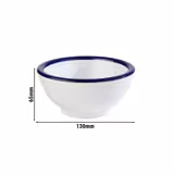 (6 Stück) Schale - ENAMEL LOOK - Melamin - 0,3 Liter - Ø 130mm - Weiß
