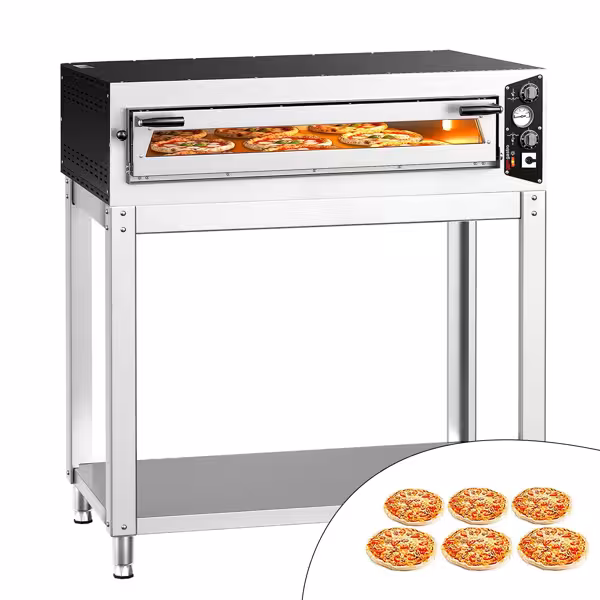 Elektro Pizzaofen - 6x 35cm (Breit) - Manuell - inkl. Untergestell