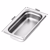 (6 sztuk) Pojemniki ze stali nierdzewnej GN 1/3 – wysokość: 65 mm