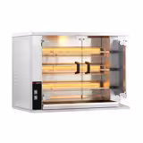 Girapolli professionale – grill per polli a gas - 14,1kW - con 3 spiedi - capacità fino a 15 polli