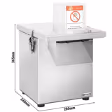 Cortador de legumes elétrico Profissional - 200W - inclui disco de corte 4mm & 5 grelhas para cubos