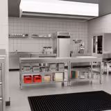 Paslanmaz Çelik Çalışma Tezgahı PREMIUM - 1000x700mm - Taban Raflı