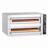 Elektrikli Pizza Fırını - Taş tabanlı - 30 cm x 9+9 Pizza Kapasiteli - 380V - Manuel - maks. 450°C