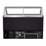 Commercial Ice Cream Display Freezer NOLAN – 1736 mm – Ventilated – for 18× 5 Litres Ice cream containers – Black