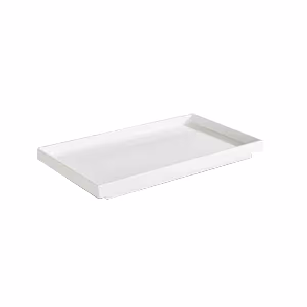 (6 unid) Tabuleiro GN GN 1/3 PROFISSIONAL - ASIA PLUS - Melamina - 325x176mm - Altura: 30mm - Branco