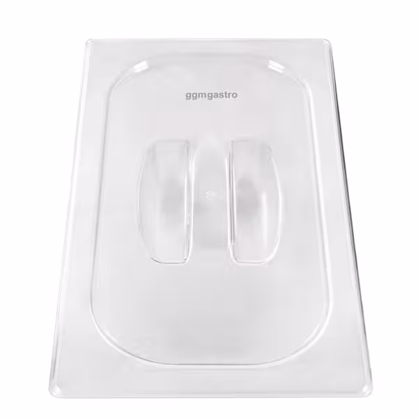 (12 pcs) Polycarbonate Lid GN 1/4 - Clear - 265x162x23mm