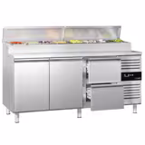  میز آماده سازی - مدل پریمیوم - 1795 میلیمتر - دو 8xGN1/3 کشو و دو درب - برای