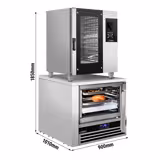 Eléctrico- Horno mixto - Táctil - 10x GN 1/1 - incl. sonda de temperatura (de núcleo), bandeja de condensados, iluminación LED, bastidor interior & congelador de ráfagas 5x GN 1/1