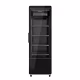 Vitrine réfrigérée à boissons - 670mm - 560 L - porte vitrée sans cadre - 1 porte vitrée - éclairage LED RGB - thermostat numérique - Noir - +2 à +8 °C