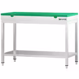 Edelstahl Arbeitstisch PREMIUM - 1000x700mm - mit Grundboden - inkl. Schneideplatte Grün