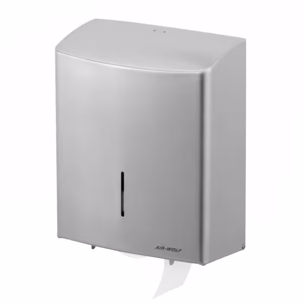 AIR-WOLF | Duplex papierroldispenser - voor 3 huishoudelijke rollen of 1 grote rol - RVS 