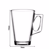 (24 Stück) Teeglas mit Henkel - AQUA - 250ml