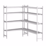 Regalset Aluminium - L-Form - Bautiefe: 360mm - Tragkraft: 600 kg