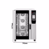 Electric Commercial Combi Oven - Touchscreen Controls - 7" colour touchscreen - 12x GN 1/1 - incl. Automatic washing system & Core temperature probe