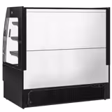 Wandkoelmeubel - 1500mm - 480 liter - met 2 (dubbelglas) glazen schuifdeuren & 3 schappen - zwart