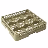 Commercial Dishwasher Glass Rack Basket 1/1 – 500 × 500 mm – 9 Compartments – Beige