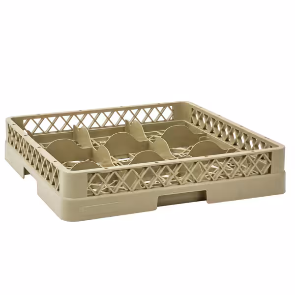 Glass Rack 1/1 - 500x500mm - 9 Compartments - Beige - compatible with ARU9N
