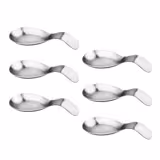 (6 pcs) Support pour cuillère - Petit - Acier inoxydable - 220x90x110mm | Lot de 6 supports pour cuillère