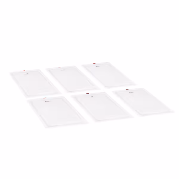 (6 Stück) Polypropylen-Deckel GN 1/1 - Milchig - mit 24 Codierclips