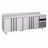 طاولة مبردة PREMIUM - 2330x700mm - مع 4 باب - حاجز خلفي