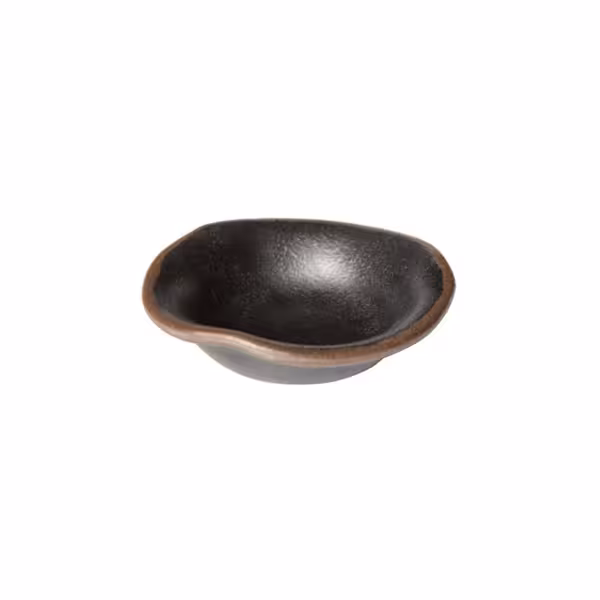 (12 pièces) Coupelles à sauce - MARONE - Melamine - 40 ml - Ø 115 mm - Noir/Marron