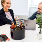 (3 szt.) Cooler do butelek PREMIUM - CONFERENCE - Stal nierdzewna - Ø 230mm - na 6 butelek - Czarny