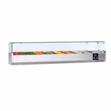 Chladicí nástavná vitrína PREMIUM - 1800x395 mm - 8× GN 1/3