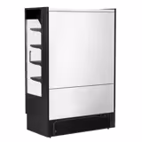 Raft frigorific montat pe perete - 1320 mm - 595 litri - cu 2 uși glisante din sticlă fără ramă și 4 rafturi