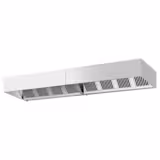 Hotte à adosser professionnelle - Profondeur 1100 - 4400mm - sans moteur - avec filtres et éclairage