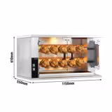 Gás Assador de frangos - 9,4kW - com 2 espetos para até 10 frangos