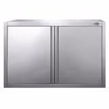 Zidni viseći ormarić od nehrđajućeg čelika PREMIUM - 800x400 mm - Sa krilnim vratima - 650 mm visine
