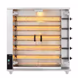 Commercial Gas Chicken Rotisserie Oven – 25-Chicken Capacity - 23.5 kW - Glass Doors