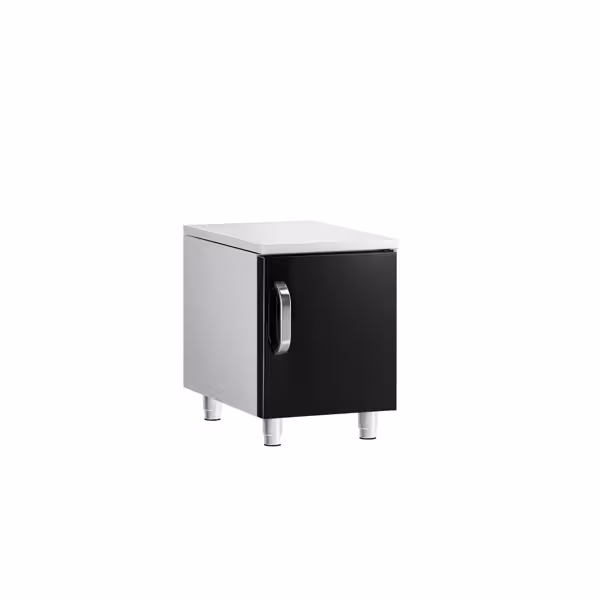 Edelstahl Unterbau - 400mm - 1 Tür - Schwarz