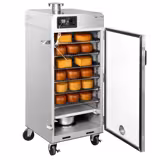 Forno per affumicatura   - Digitale - con 6 ripiani - su ruote - Argento