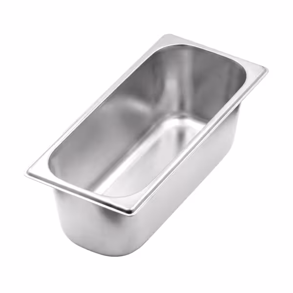 Vaschetta gelato in acciaio inox - 5l - 360x165x120mm