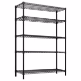 Estante em aço - 1200x450mm - 5 prateleiras - Preto