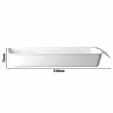 (6 uds) Bol GN 2/4 - CASCADE - Melamina - 3,65L - 530x162mm - Profundidad: 75mm - Blanco