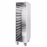 Stainless Steel Gastronorm Racking Trolley - 14-Level - for 14 x GN 1/1 Trays - with low-noise braked castors