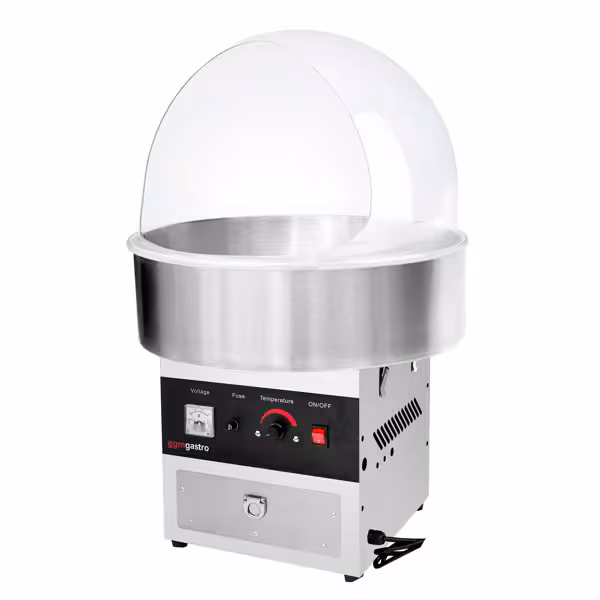 Suikerspinmachine - Ø52cm - 950W - RVS - incl. beschermkap