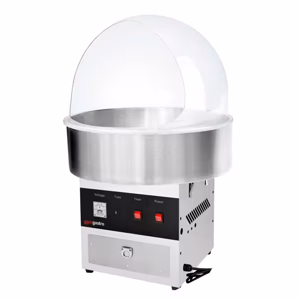 Zuckerwattemaschine - Ø 520mm - 950 Watt - Edelstahl - inkl. Hygieneschutz