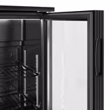 Bancada refrigerada para bar - 900mm - 220L - com 2 portas de vidro de batente - Exterior e interior preto