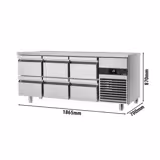 Koelwerkbank PREMIUM - 1865x700mm - met 6 laden