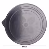 (60 szt.) Pokrywka wielorazowa - Ø 185mm - 190x190mm - płaska - PP, do zmywarki, sztaplowane, wielorazowe, recyklingowalne, Made in Europe - Szary - kompatybilne z miseczkami/miskami o Ø185mm