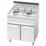 Free Standing Gas Twin Tank Fryer - 15+15 litres - 25.4kW - Manual - with drain tap