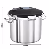 Autocuiseur - Acier Inoxydable - 23L - Ø 320mm - Hauteur: 300mm - avec couvercle - Compatible induction