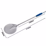 Łopata do pizzy - Kwadratowa - Stal nierdzewna - 200x200mm - Długość:171cm