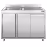 Spülschrank - 1200x600mm - mit Abfallbehälter & 1 Becken links