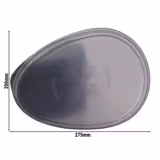 (60 ks) Víko - 275x200 mm - opakovaně použitelné; PP; stohovatelné - šedá - vhodné pro menu miska 275x200 mm