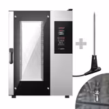 Four mixte électrique - Compact - Électronique - écran LCD bleu - 10x GN 1/1 - avec système de lavage, sonde à cœur & USB