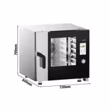 Elettrico - Forno combinato a vapore - Touch screen - pannello touch screen - 5x GN 1/1 - incl. Sistema di lavaggio & Sonda al cuore